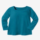 Perfect Long-Sleeve Square-Neck Tee image number null