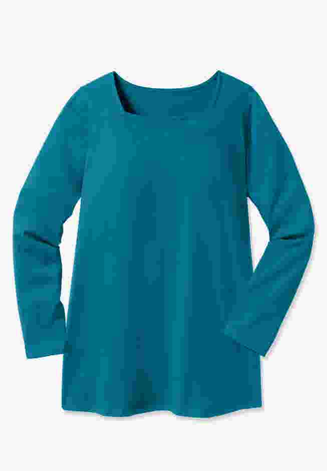 Perfect Long-Sleeve Square-Neck Tee image number 1