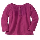 Waffle Thermal Lace Bib Henley Tee image number null