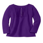 Waffle Thermal Lace Bib Henley Tee image number null