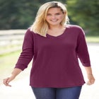 Three-Quarter Sleeve Thermal Sweatshirt image number null