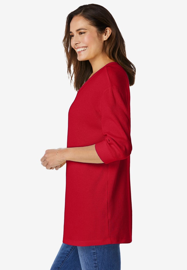 Three-Quarter Sleeve Thermal Sweatshirt image number 2