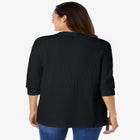 Three-Quarter Sleeve Thermal Sweatshirt image number null