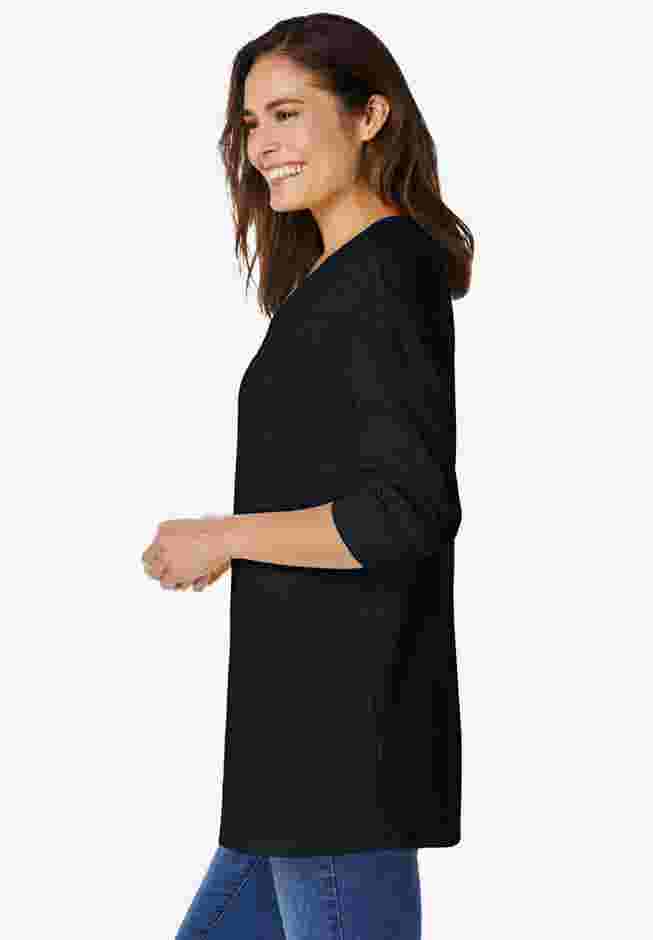 Three-Quarter Sleeve Thermal Sweatshirt image number 2