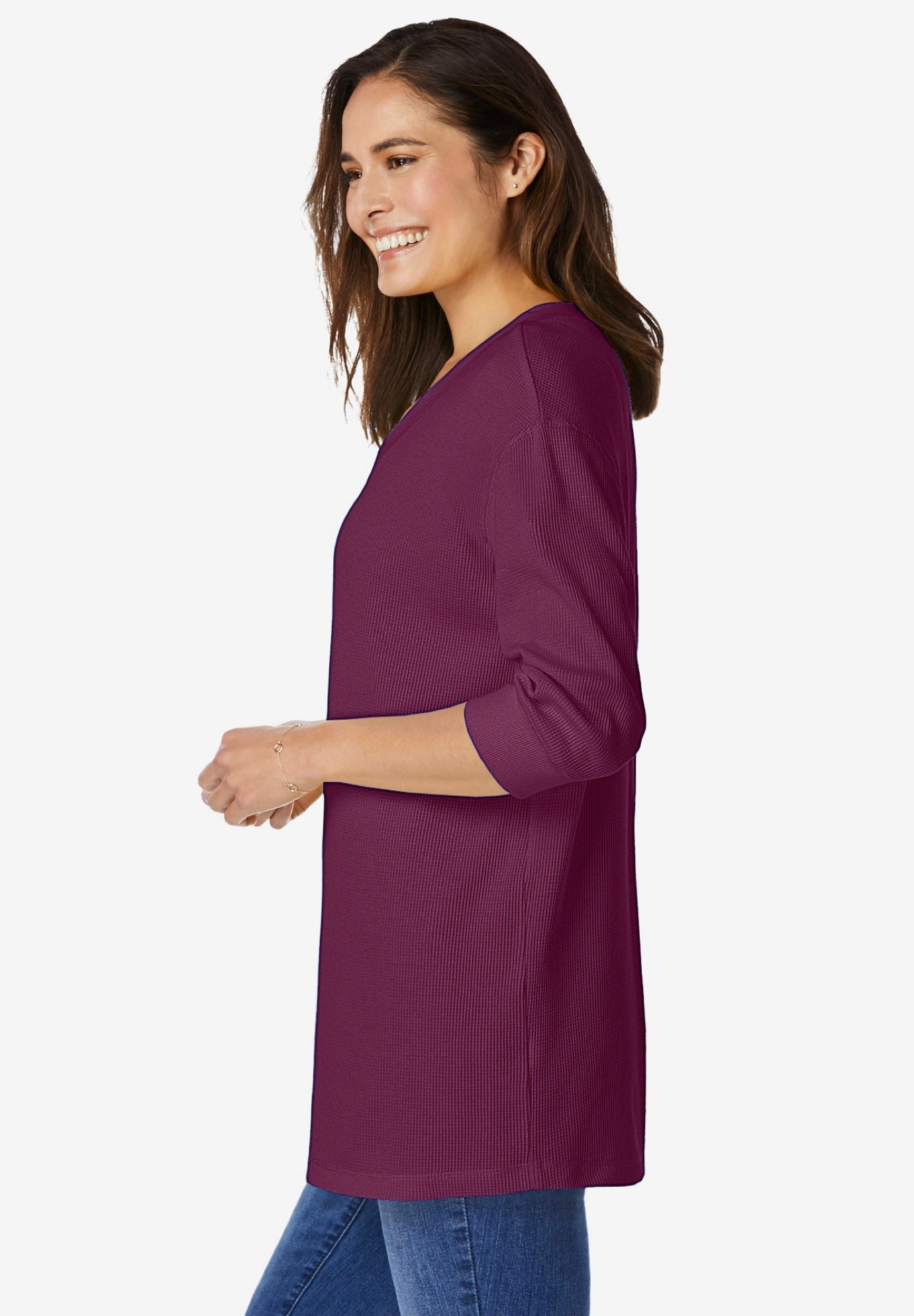 Three-Quarter Sleeve Thermal Sweatshirt image number 2