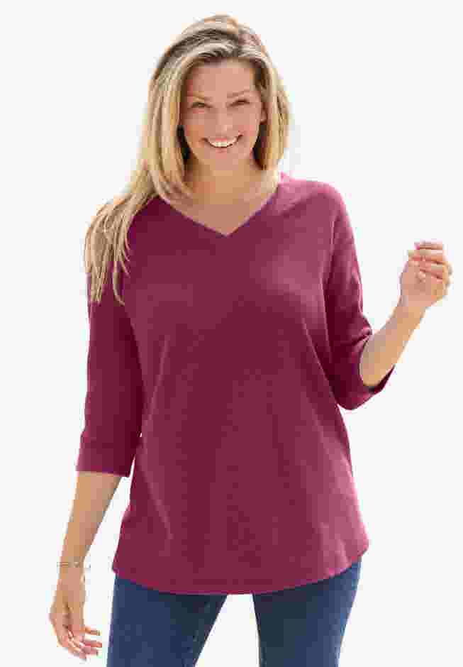 Three-Quarter Sleeve Thermal Sweatshirt image number 0