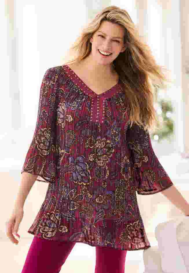 Embellished Pleated Blouse image number 3