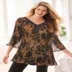 Embellished Pleated Blouse image number null