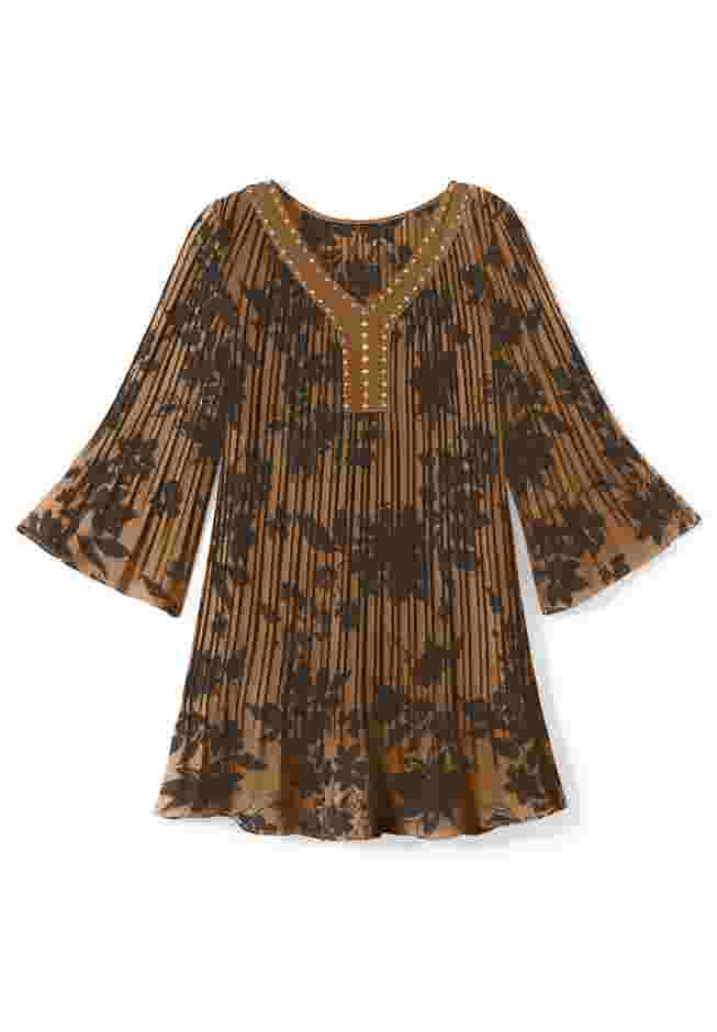 Embellished Pleated Blouse image number 1