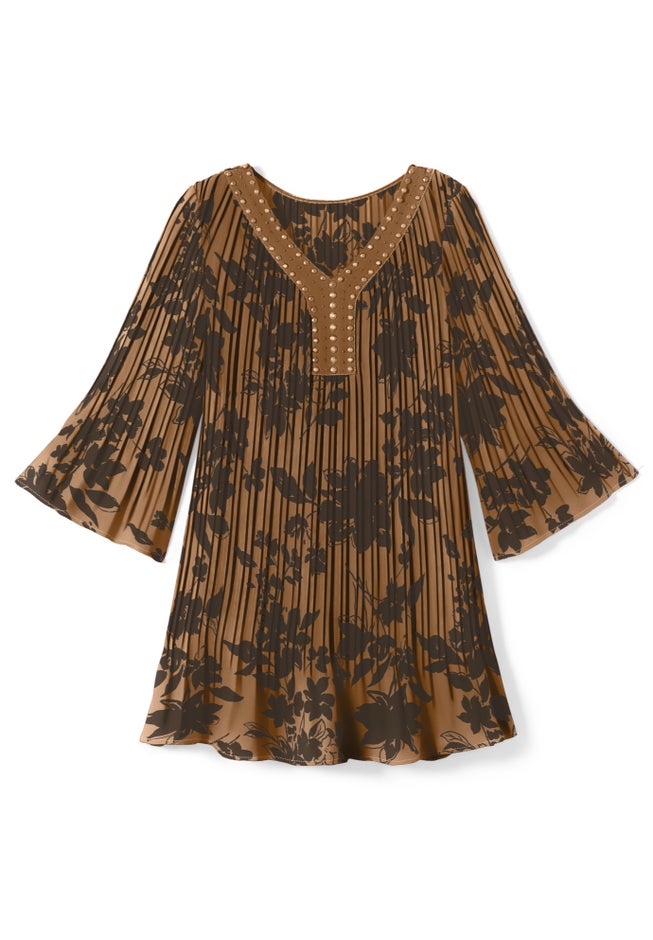 Embellished Pleated Blouse image number 1