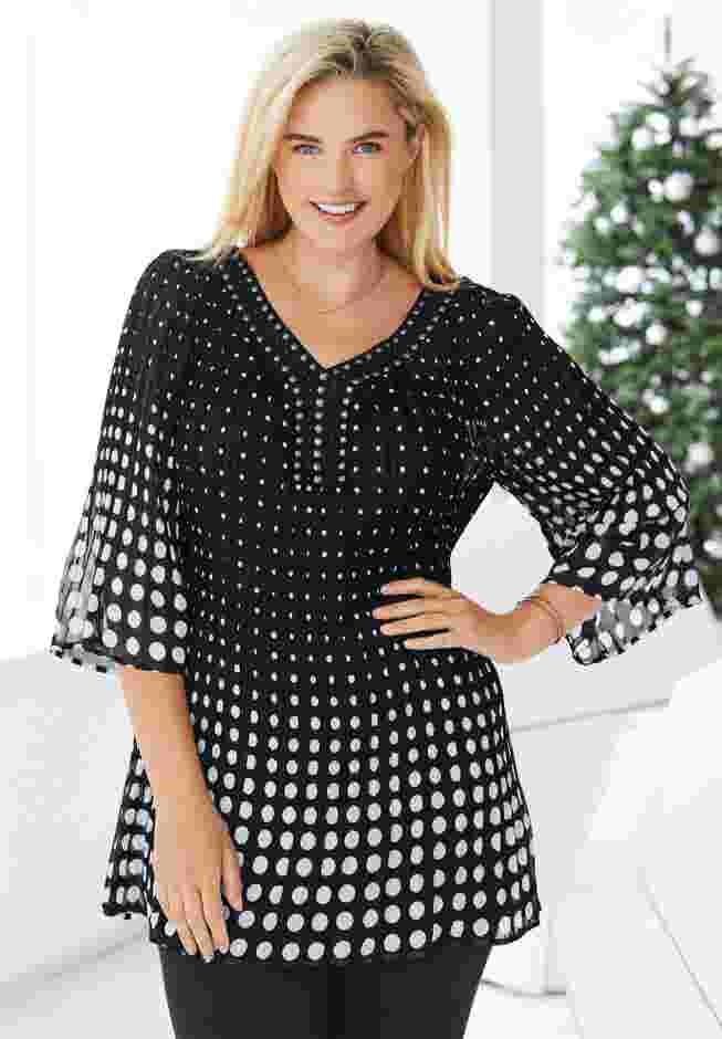 Embellished Pleated Blouse image number 2