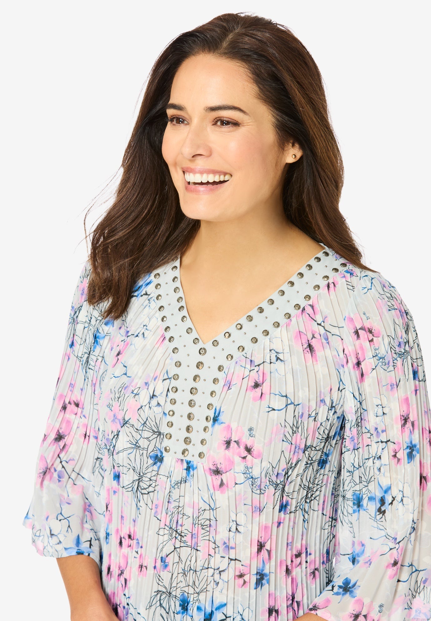 Embellished Pleated Blouse image number 3