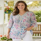 Embellished Pleated Blouse image number null