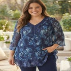 Embellished Pleated Blouse image number null
