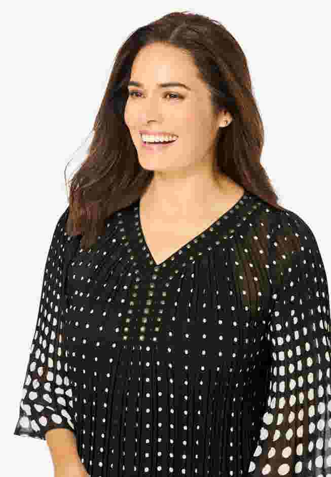 Embellished Pleated Blouse image number 3