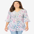 Embellished Pleated Blouse image number null