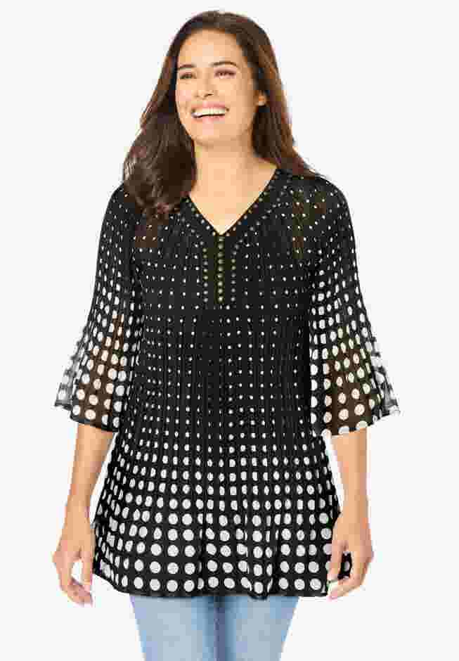 Embellished Pleated Blouse image number 0