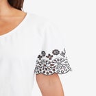 Eyelet Scoop-Neck Tee image number null