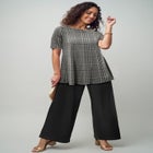 Stretch Knit Boatneck Swing Tunic image number null