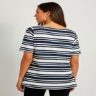 Stretch Knit Boatneck Swing Tunic image number null