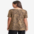 Stretch Knit Boatneck Swing Tunic image number null