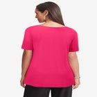 Stretch Knit Boatneck Swing Tunic image number null