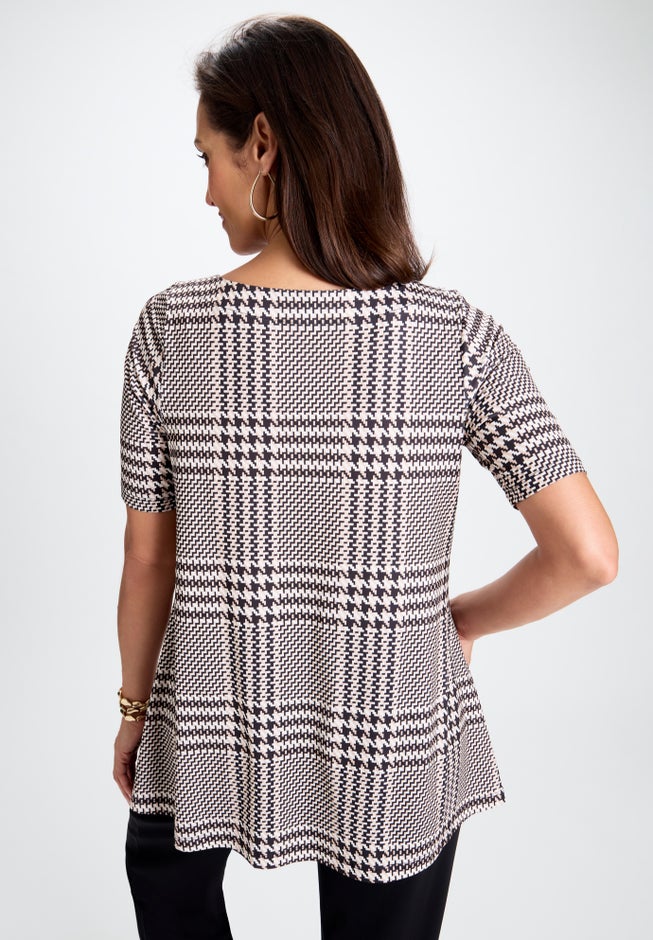 Stretch Knit Boatneck Swing Tunic image number 2