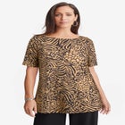 Stretch Knit Boatneck Swing Tunic image number null