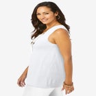 Scoop-Neck Sweater Tank image number null