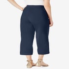 Everyday Stretch Knit Wide Leg Crop Pant image number null