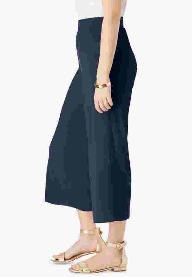 Everyday Stretch Knit Wide Leg Crop Pant image number 2