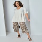 Everyday Stretch Knit Wide Leg Crop Pant image number null