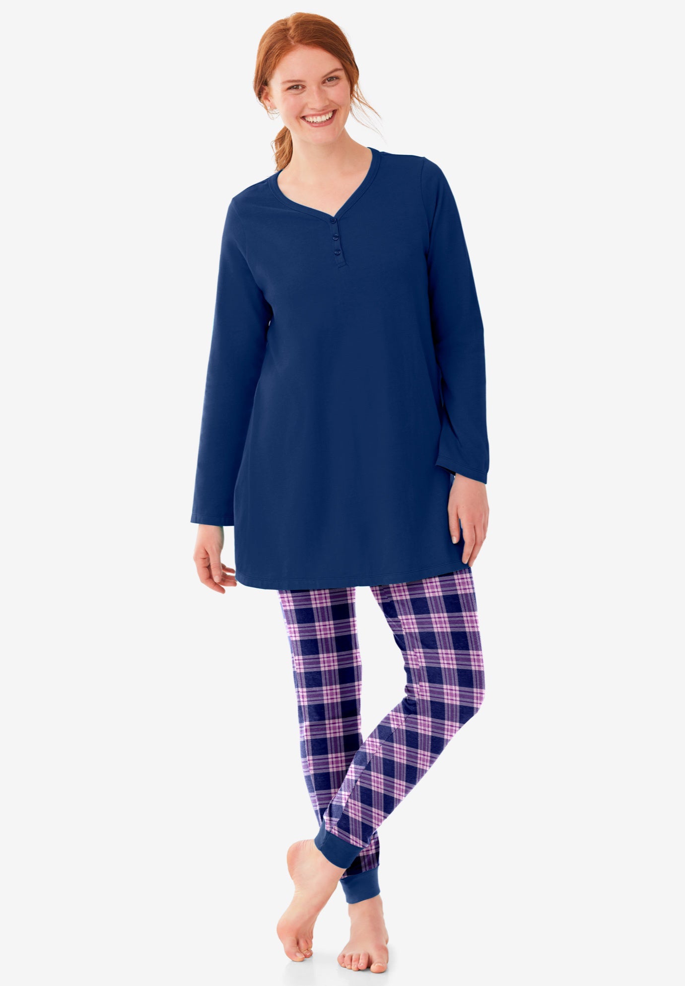 Henley Tunic & Jogger PJ Set image number 0