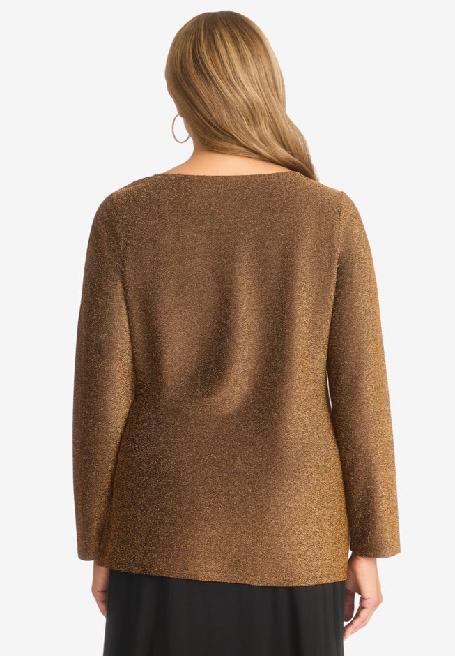 Shimmery Side-Gathered Tunic image number null