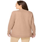 Long-Sleeve Pointelle Cardigan image number null