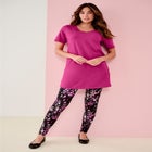 Plus Size Ultimate Cotton V-Neck Short Sleeve Tunic image number null