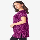 Plus Size Cotton Short Sleeve V-Neck Ultimate Tunic image number null