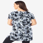 Plus Size Cotton Short Sleeve V-Neck Ultimate Tunic image number null