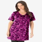 Plus Size Cotton Short Sleeve V-Neck Ultimate Tunic image number null