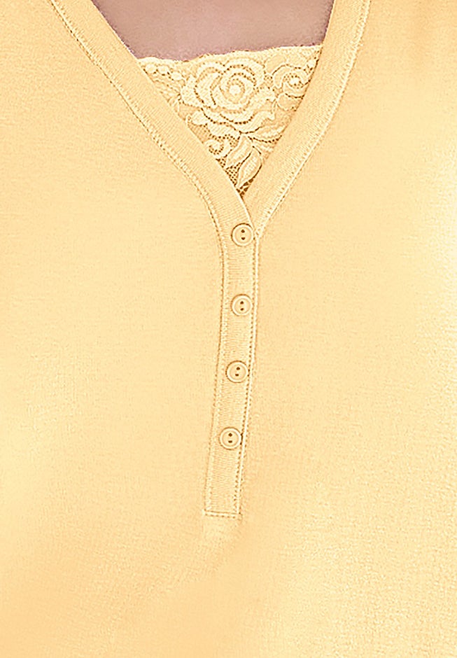 Layered-Look Lace Trim Tee image number 1