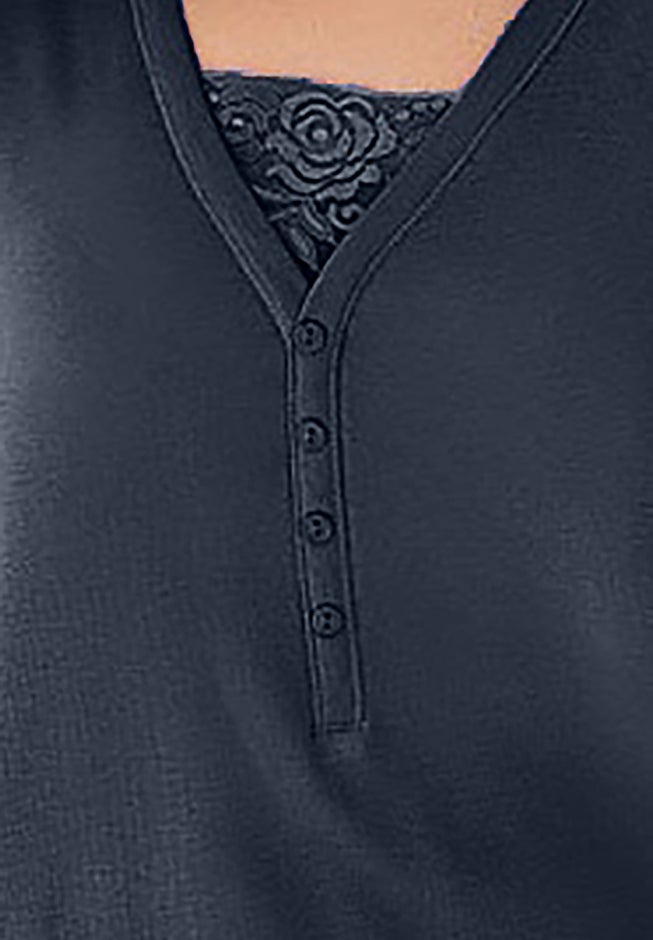Layered-Look Lace Trim Tee image number 1