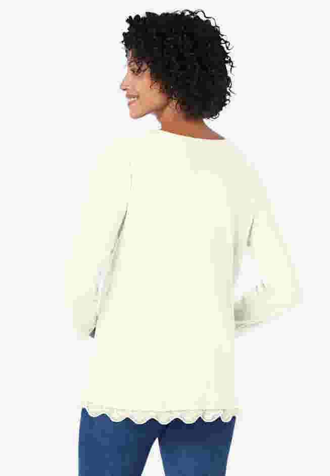 Layered-Look Lace Trim Tee image number 1