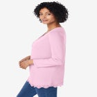 Layered-Look Lace Trim Tee image number null