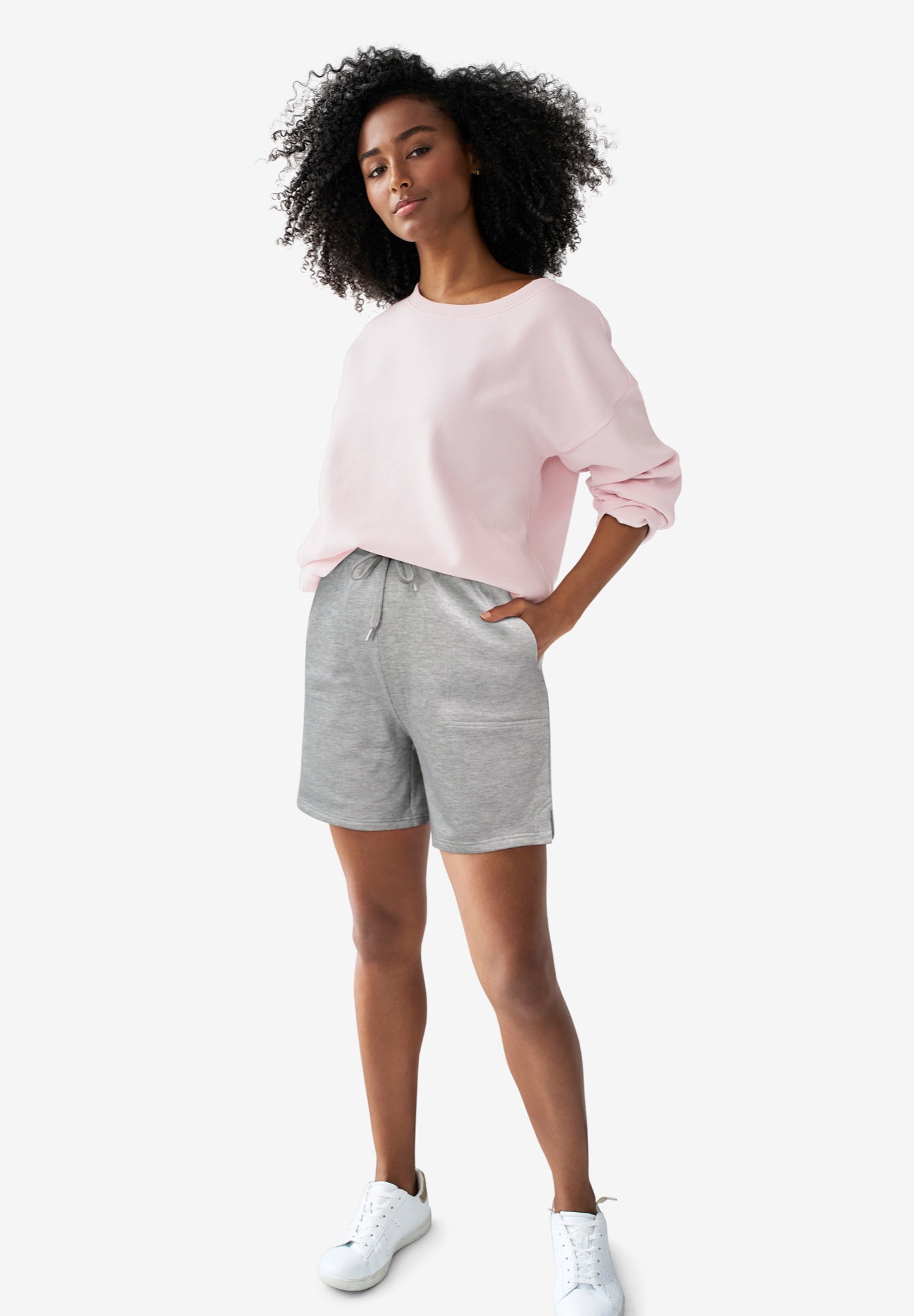 Fleece Shorts With Drawstring Waist image number 0
