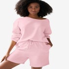 Fleece Shorts With Drawstring Waist image number null