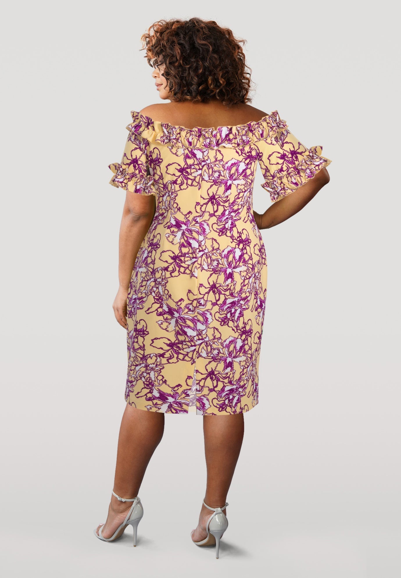 Misses Size Floral Midi Dress image number 1