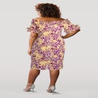 Misses Size Floral Midi Dress image number null