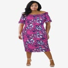 Misses Size Floral Midi Dress image number null