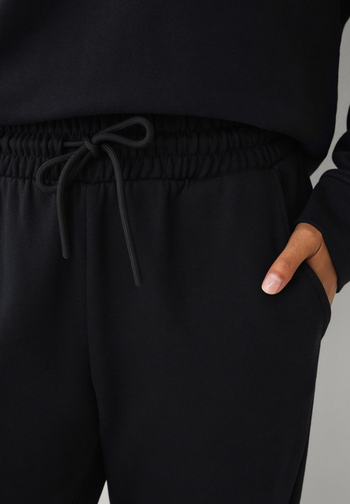 Drawstring Waist Fleece Sweatpants image number 2