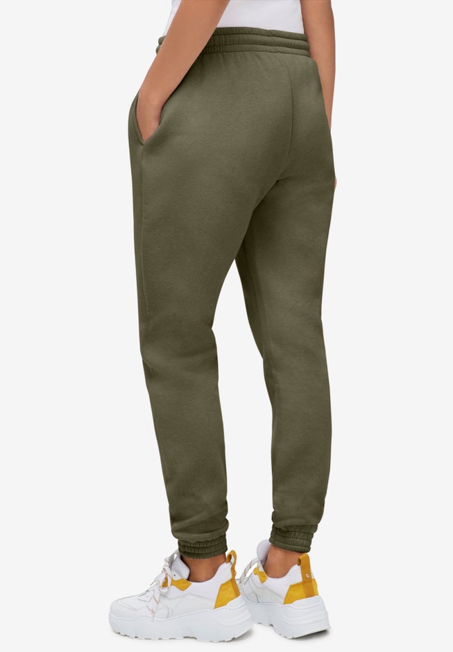 Drawstring Waist Fleece Sweatpants image number 1